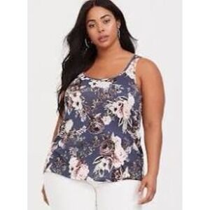 Torrid Floral knit tank top size 2
